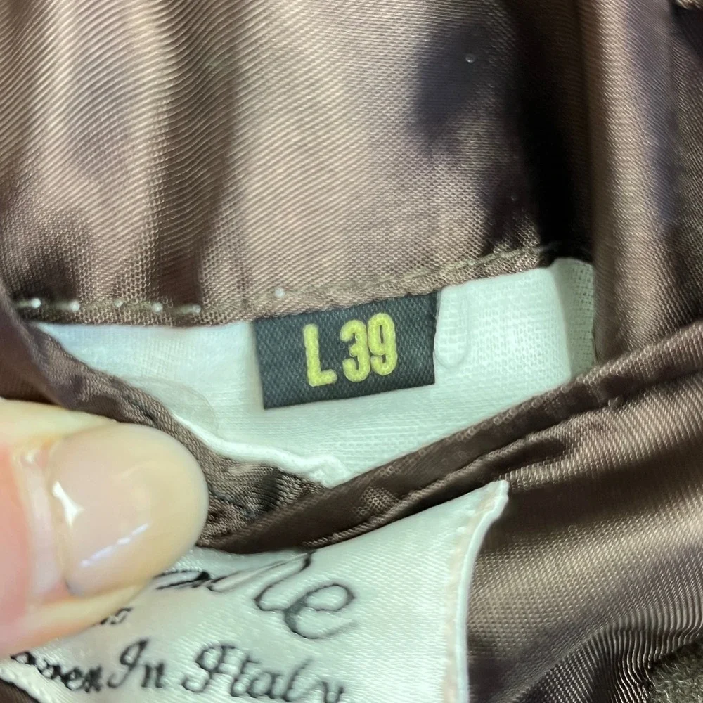 MARK ALEXANDER Dark Brown Cashmere Blazer Jacket Coat‎ Sz 39 L Heritage Luxury